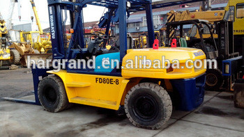 Used Komatu fd80e-8 forklift 8 ton, Original from Japan, good condition, located in shanghai