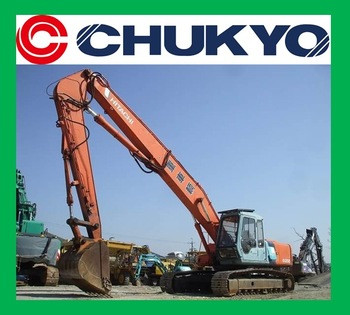 Japanese Used Excavator For Sale Hitachi EX 200 LCK - 3 <SOLD OUT>/ Two sectioned high - reach , Isuzu Engine