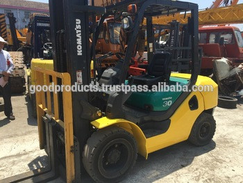 Used Komatsu forklift 3ton with 3 stage fd30T-16 with side shifter