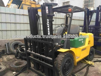 Used komatsu forklift 5 ton from Japan, FD50e-8 , triplex stage, 3 stage, Japan original