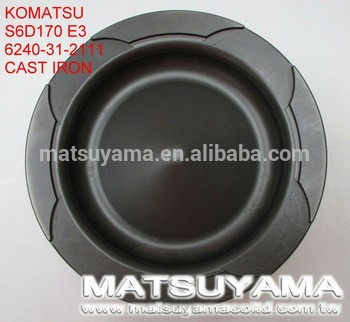 6240-31-2111 Piston for Komatsu S6D170E-3/SAA6D170E-3 Diesel Engine Cast Iron Piston 6240-31-2111