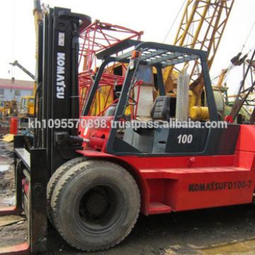 Used Japan FD100-7 Forklift,cheap 10ton forklift for sale in Shanghai China