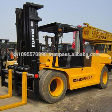 Used Komatsu FD100-7 Forklift,cheap Komatsu 10ton forklift